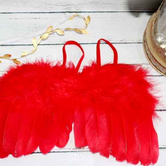 0-12m Red Wing & Headband, baby set - Picture 2 of 2